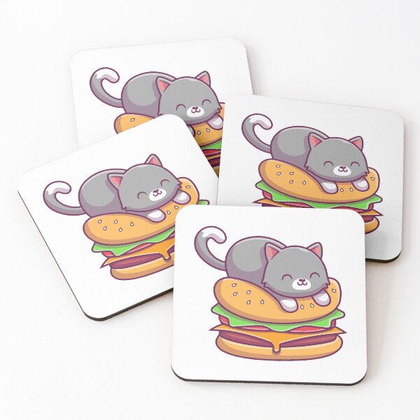 Item preview, Cute Sleeping Cat Burger Fast Food designed and sold by Stephan B 	 Faber.