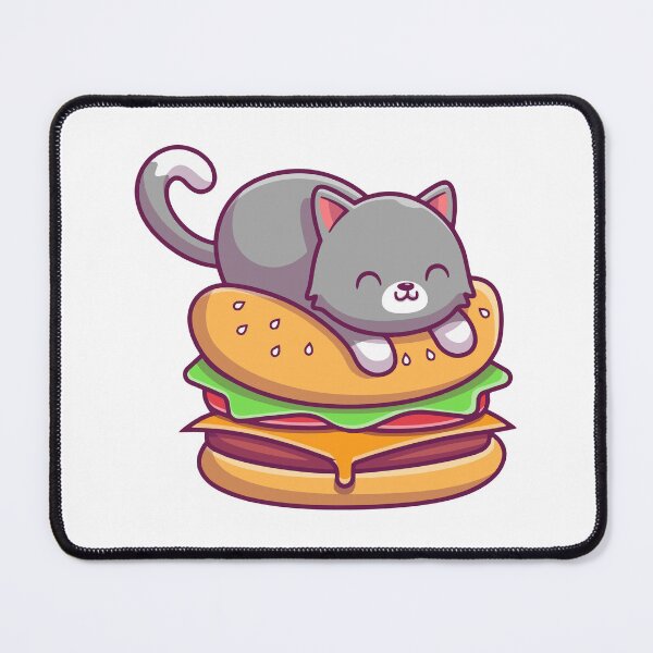 Item preview, Cute Sleeping Cat Burger Fast Food designed and sold by Stephan B Faber.