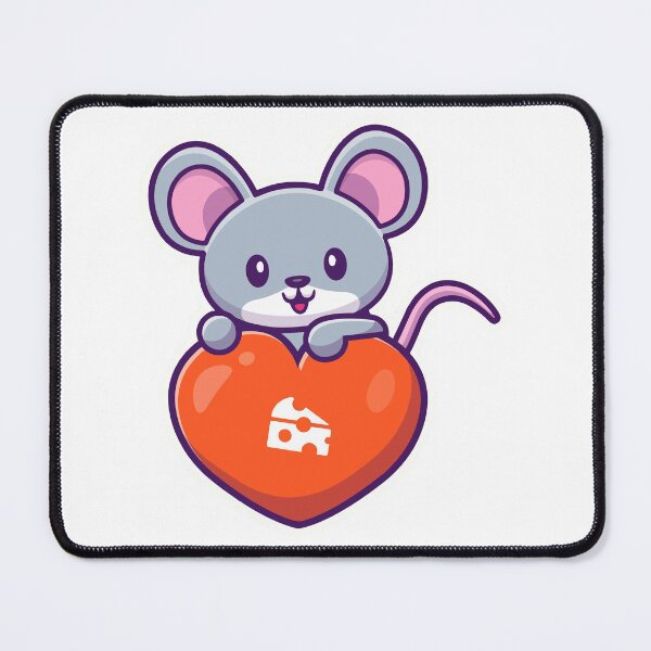 Item preview, Cute Mouse Holding Cheese Heart Sticker designed and sold by Stephan B 	 Faber.