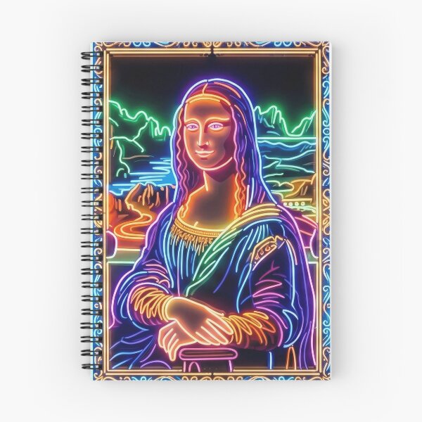 Item preview, Iconic Mona Lisa Neon Light Portrait Design designed and sold by Terry Bain.
