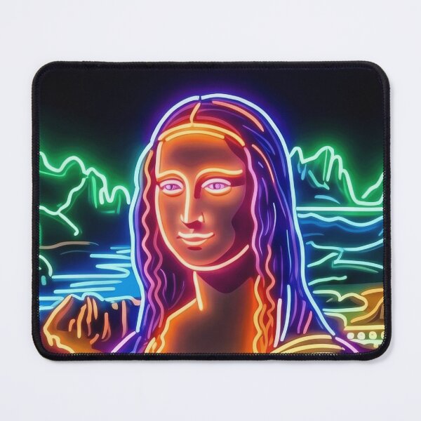 Item preview, Iconic Mona Lisa Neon Light Portrait Design designed and sold by Terry Bain.