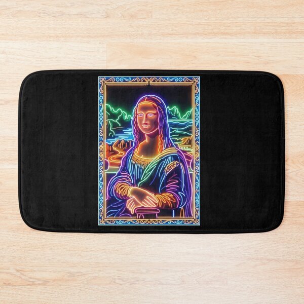 Item preview, Iconic Mona Lisa Neon Light Portrait Design designed and sold by Terry Bain.