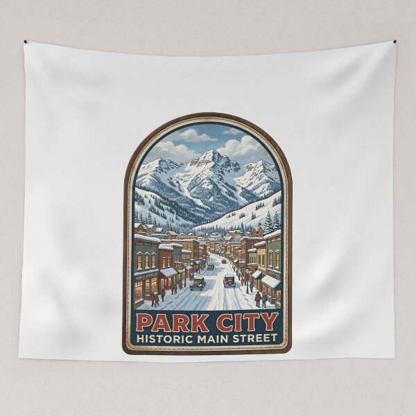 Item preview, Park City Historic Main Street Utah Ski Travel Souvenir designed and sold by Simsimah26Parks.