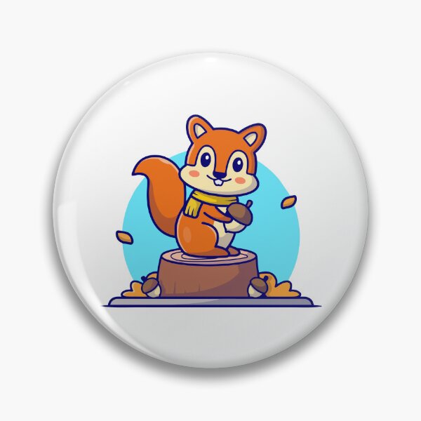 Item preview, Cute Autumn Squirrel with Acorn Sticker designed and sold by Stephan B 	 Faber.