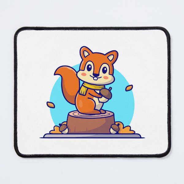 Item preview, Cute Autumn Squirrel with Acorn Sticker designed and sold by Stephan B Faber.