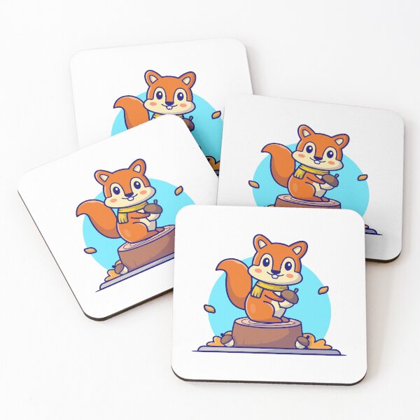 Item preview, Cute Autumn Squirrel with Acorn Sticker designed and sold by Stephan B 	 Faber.