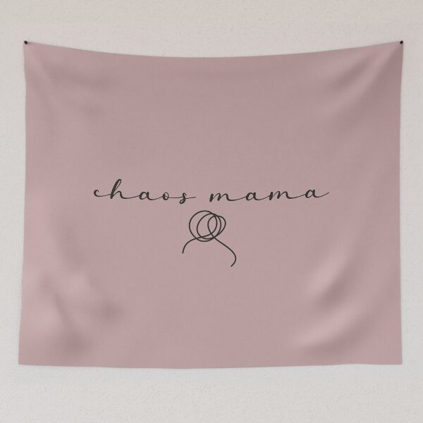 Item preview, Copy of Modern Minimal Chaos Mama Cursive Typography Black pink designed and sold by TackyTime.