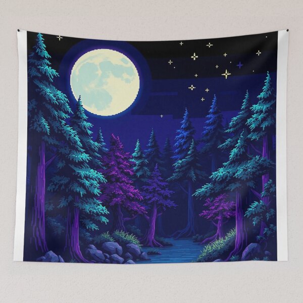 Item preview, Pixel Art Forest Landscape - Tote Bag and Gamer Gifts designed and sold by Tama-sirth.