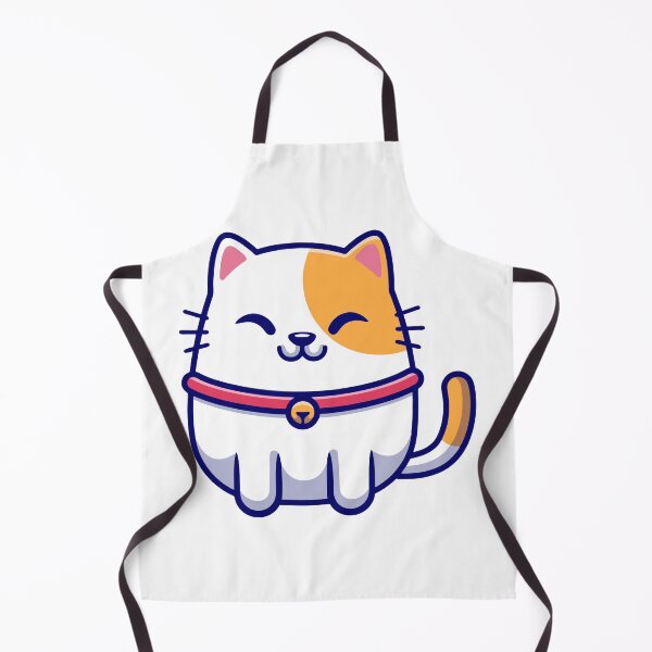 Item preview, Chubby White Cat with Collar and Bell designed and sold by Stephan B Faber.