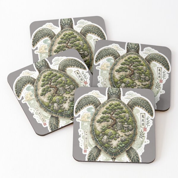 Item preview, Zen Turtle Garden Sticker | Japanese Bonsai Sea Turtle Art designed and sold by GRYFFWEAR.