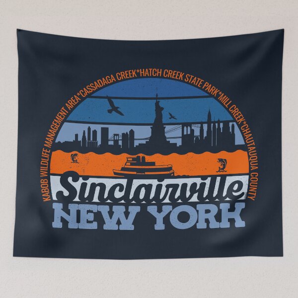 Item preview, Sinclairville New York Sunset Retro Vintage Local Pride Logo designed and sold by CRHPOD20.