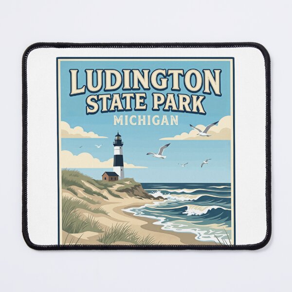 Item preview, Parque Estatal Ludington, Michigan, Vacaciones, Viajes, Lighthouse Beach designed and sold by Simsimah26Parks.