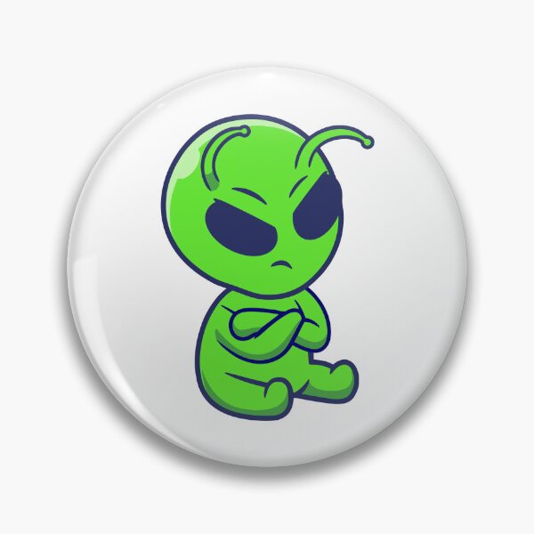 Item preview, Cute Grumpy Green Alien Cartoon designed and sold by Stephan B 	 Faber.