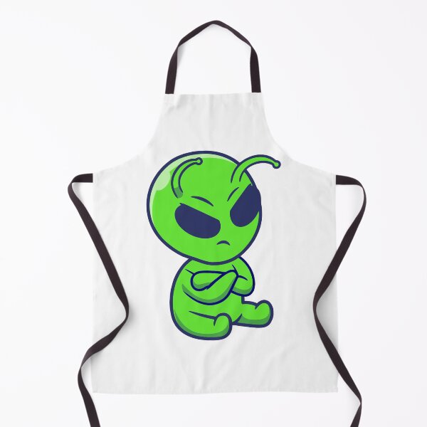 Item preview, Cute Grumpy Green Alien Cartoon designed and sold by Stephan B 	 Faber.