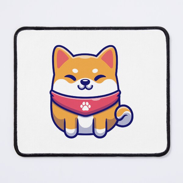 Item preview, Cute Chonky Shiba Inu with Paw Bandana designed and sold by Stephan B 	 Faber.