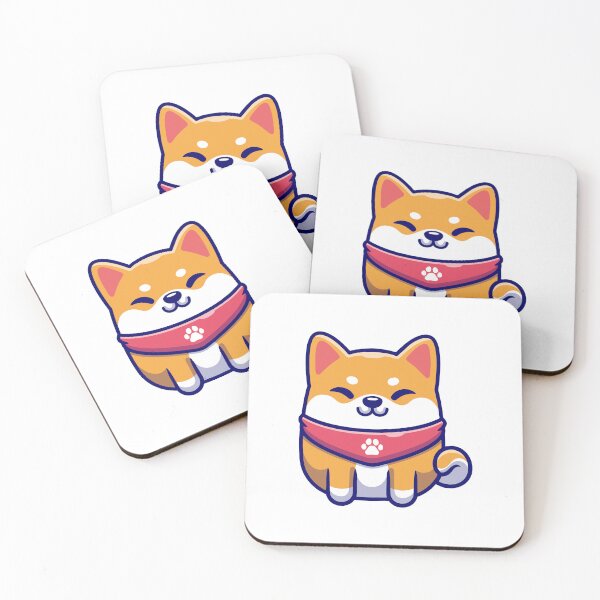 Item preview, Cute Chonky Shiba Inu with Paw Bandana designed and sold by Stephan B 	 Faber.