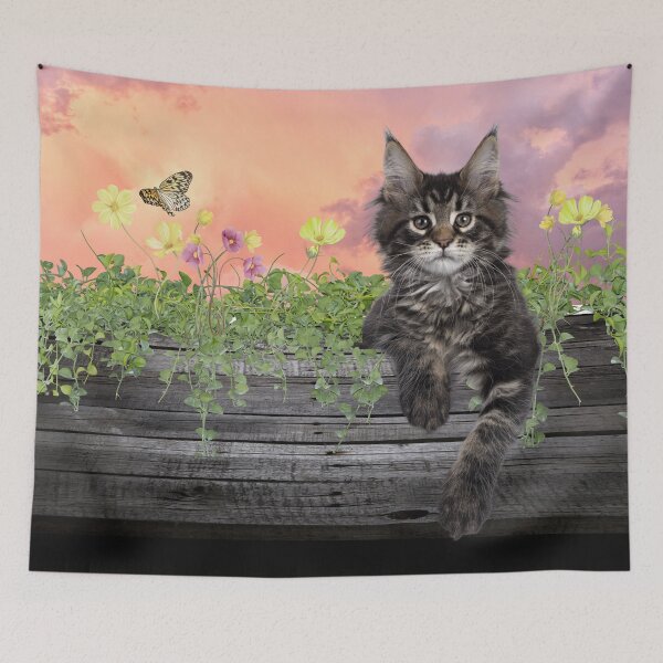 Item preview, Tabby Maine Coon Kitten  designed and sold by WhiteSoftPetals.