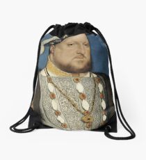 Hans Holbein the Younger - Portrait of Henry VIII of England Drawstring Bag
