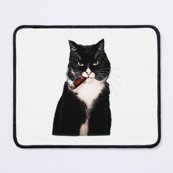 Item preview, Boss Cat Smoking Cigar Tuxedo Cat Portrait designed and sold by StranHabesre51.