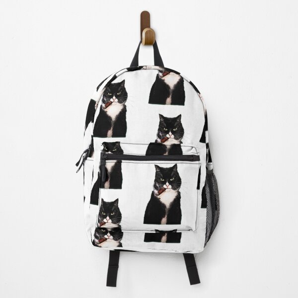 Item preview, Boss Cat Smoking Cigar Tuxedo Cat Portrait designed and sold by StranHabesre51.