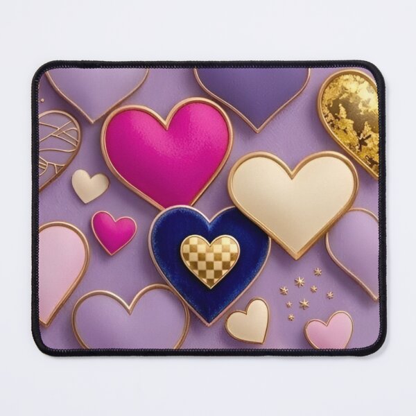 Item preview, Glamorous Hearts with Gold & Sparkle Textures designed and sold by Good Vibes .