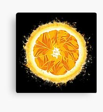 Orange fresh glowing Art Canvas Print