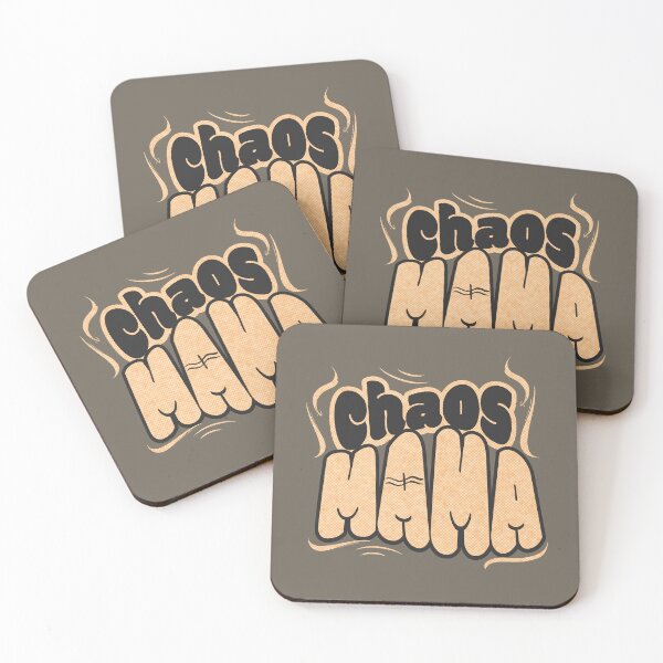 Item preview, Retro Chaos Mama Graffiti Bubble Typography Peach Gray designed and sold by TackyTime.