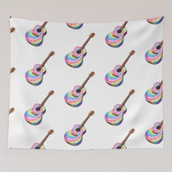 Item preview, Tie-Dye Rainbow Acoustic Guitar designed and sold by jgvisualarts.