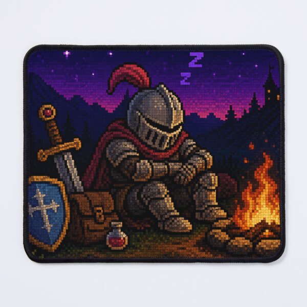 Item preview, Pixel Knight Resting At Save Point designed and sold by Nol1ytv.
