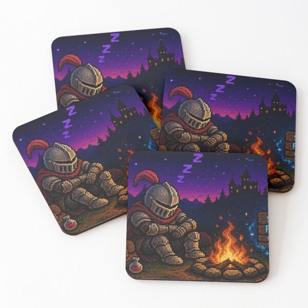 Item preview, Pixel Knight Resting At Save Point designed and sold by Nol1ytv.