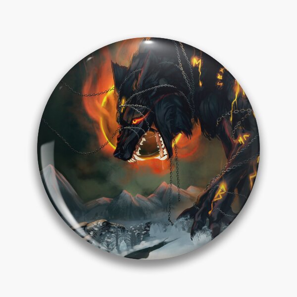 Item preview, Fenrir Bound in Chains - Monster Mountain Game Art designed and sold by MonsterMountain.