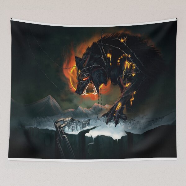 Item preview, Fenrir Bound in Chains - Monster Mountain Game Art designed and sold by MonsterMountain.