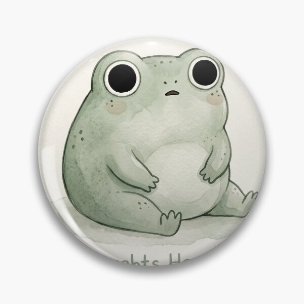 Item preview, No Thoughts Head Empty Funny Frog Sticker — Cute Kawaii Goblincore Mental Health Humor Laptop Sticker Gift designed and sold by DESIGN BUREAU .