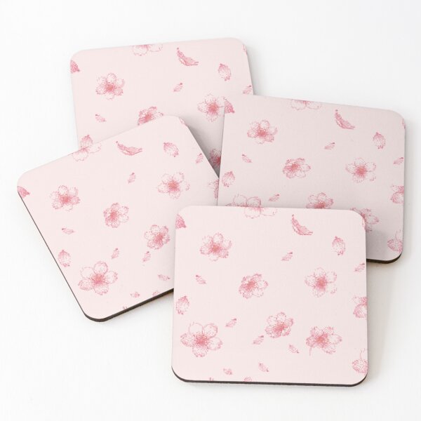Item preview, Pink Pixel Cherry Blossom Sakura Pattern designed and sold by matchudaarts.