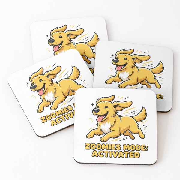 Item preview, Golden Retriever Zoomies Mode Activated Funny Dog Sticker — Cute Dog Mom Gift Laptop Sticker Golden Retriever Lover Decal designed and sold by DESIGN BUREAU .