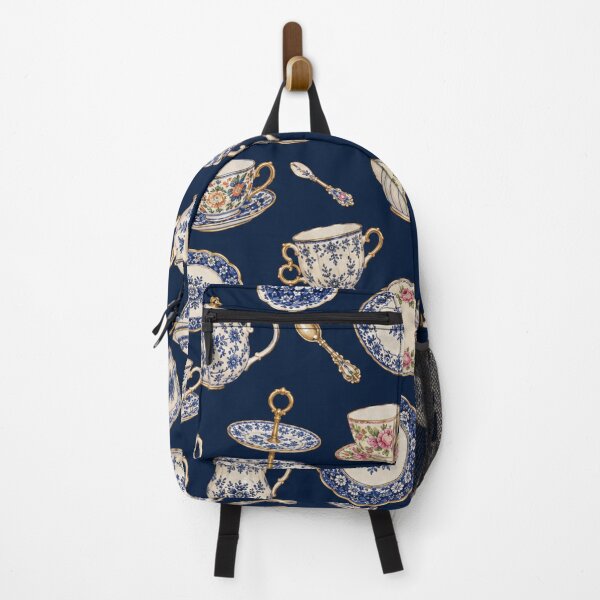 Item preview, Navy Blue Vintage Tea Party  designed and sold by Chicken Dinner Studio.