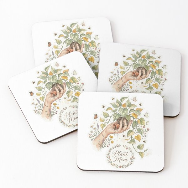 Item preview, Plant Mom Boho Nature Watercolor Sticker — Cottagecore Plant Lover Gift Botanical Laptop Sticker Plant Lady Decal designed and sold by DESIGN BUREAU .