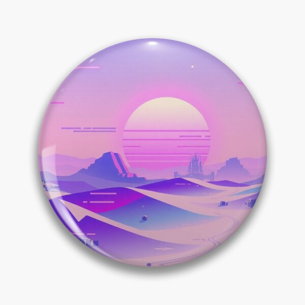 Item preview, Retro Synthwave Landscape - Neon Sunset and Purple Sky designed and sold by Tama-sirth.