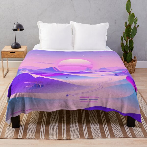 Item preview, Retro Synthwave Landscape - Neon Sunset and Purple Sky designed and sold by Tama-sirth.