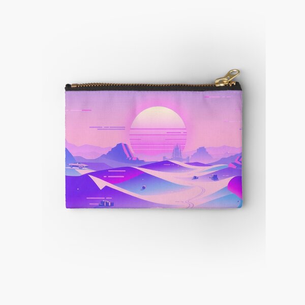 Item preview, Retro Synthwave Landscape - Neon Sunset and Purple Sky designed and sold by Tama-sirth.