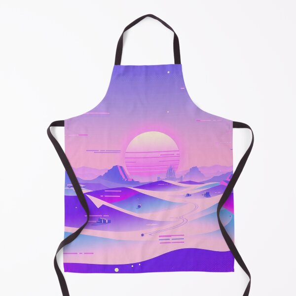 Item preview, Retro Synthwave Landscape - Neon Sunset and Purple Sky designed and sold by Tama-sirth.