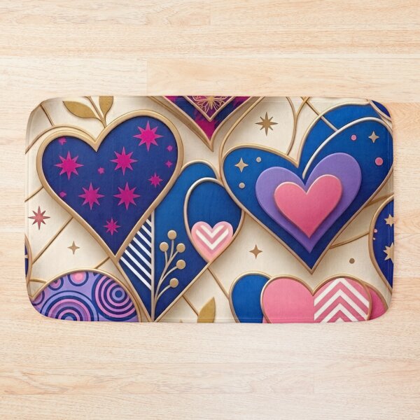 Item preview, Romantic Hearts with Golden Butterfly Accents designed and sold by Good Vibes .