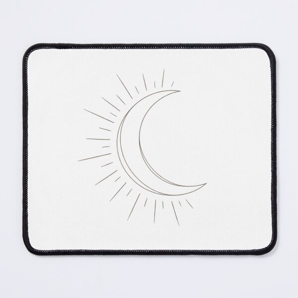 Item preview, Minimalist Crescent Moon Line Art | Celestial Boho Moon Illustration | Modern Lunar Wall Art designed and sold by SirensSageStone.
