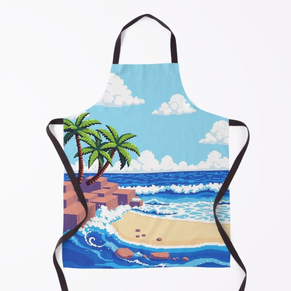Item preview, Tropical Pixel Art Beach - Dream Island and Retro Palm Trees designed and sold by Tama-sirth.