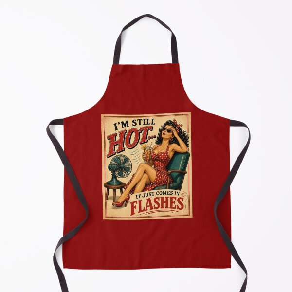 Item preview, I'm Still Hot It Just Comes In Flashes Funny Retro Pin Up Hot Flash Graphic designed and sold by Swanny's Custom T-shirt and Gift Designs.