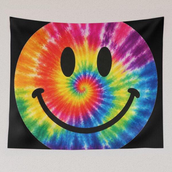 Item preview, Rainbow Tie Dye Smiley Face designed and sold by jgvisualarts.