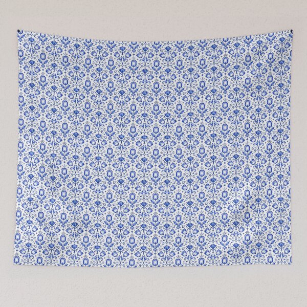 Item preview, Delft Blue Tulip designed and sold by PixelPatchwork.