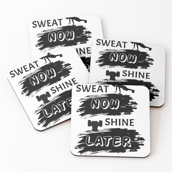 Item preview, Sweat Now Shine Later - Workout Motivation Fitness Quote designed and sold by 95PrintAura.