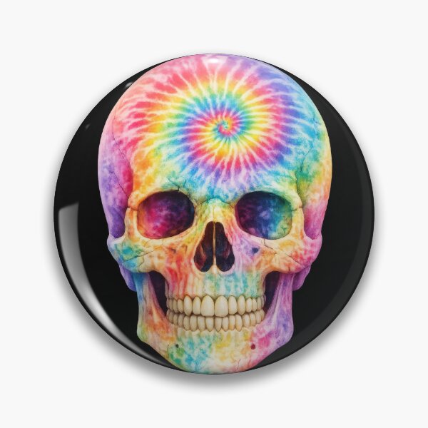 Item preview, Tie Dye Rainbow Skull designed and sold by jgvisualarts.