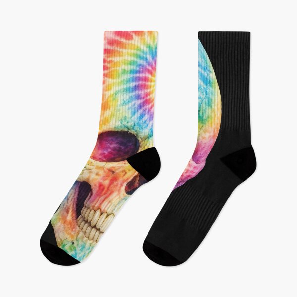 Item preview, Tie Dye Rainbow Skull designed and sold by jgvisualarts.